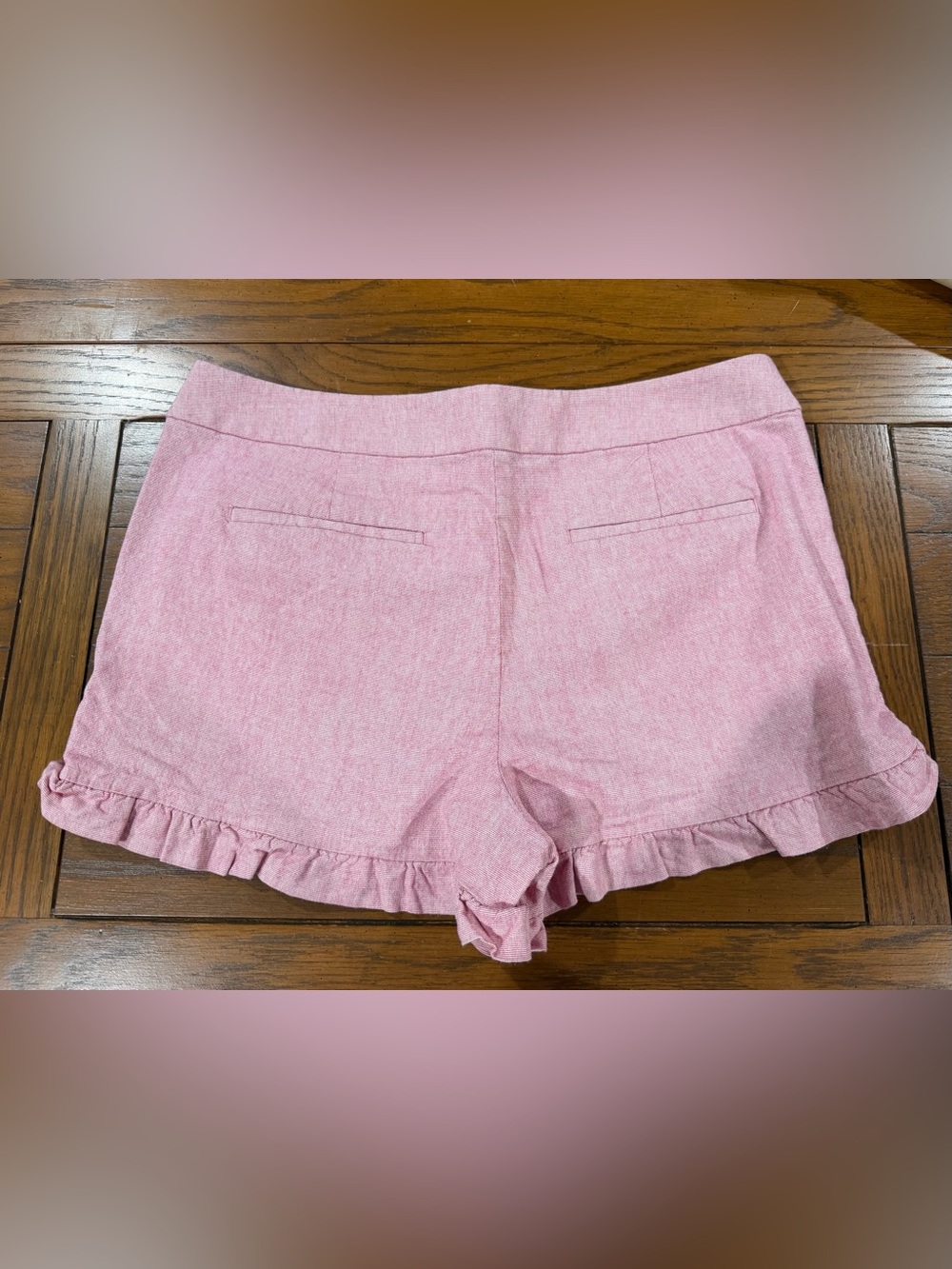 Loft Pink Ruffle Shorts - Picture 2 of 3